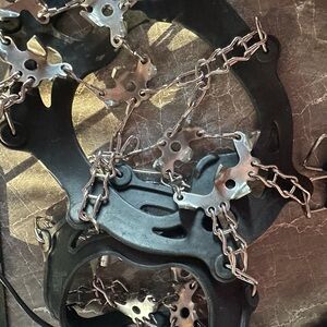 Black and Silver Ice Cleats